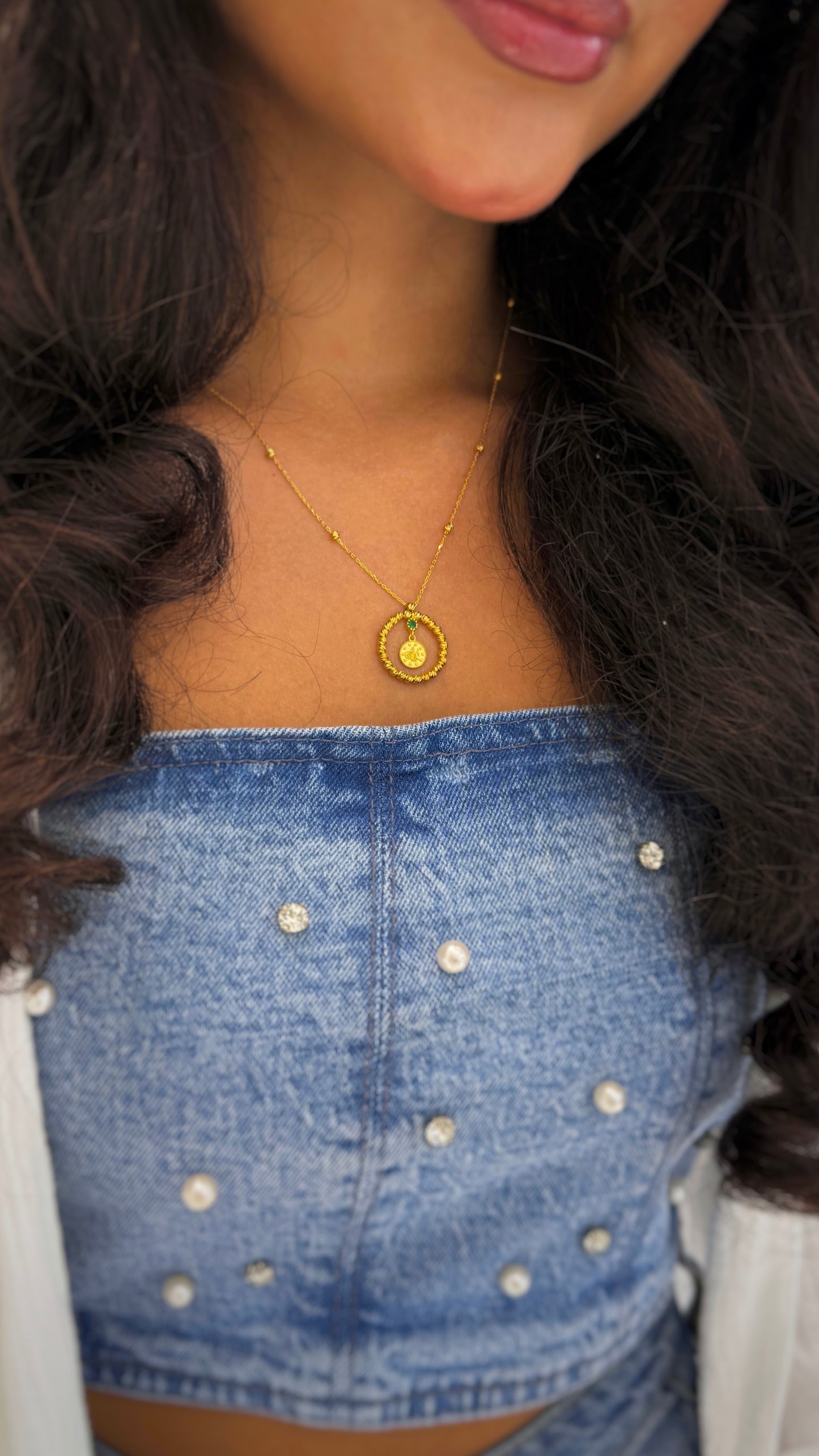 Tugra Zümrüt Chain